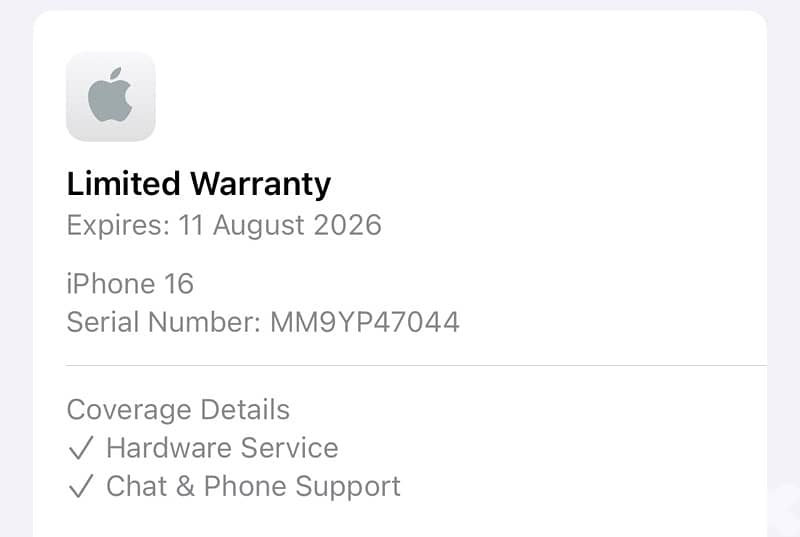 iphone 16 256gb battery 100% apple warranty ktir ndif 7