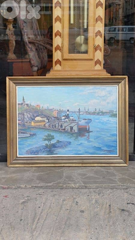 لوحة رسم زيتي اوروبية 0