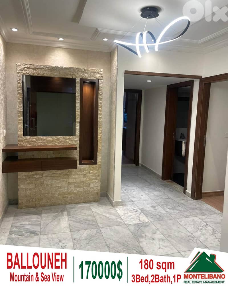 180 sqm Apartment For Sale in Ballouneh (بلونة) |+Sea & Mountain View 0