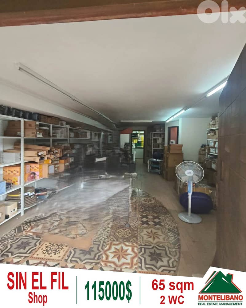65 sqm Shop For Sale in Sin El Fil (سن الفيل) 0