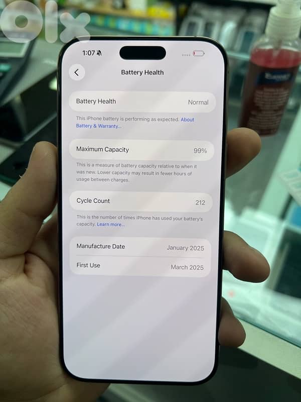 iphone 16 pro max 99% battery health 1