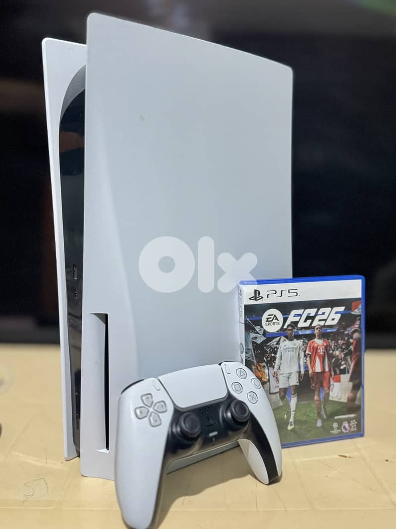 Ps5 like new + fc 26 arabic 0