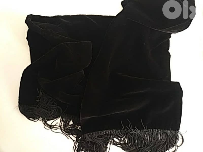 Velvet black scarf (made in UK) - Not Negotiable 1