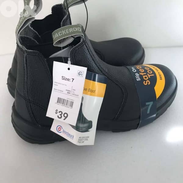 Jackeroo ,Mens  Black Safety Toe Boots 1