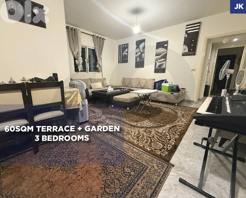 60SQM TERRACE + GARDEN. -3 BEDROOMS- LOUAIZEH  REF#JK129936 0