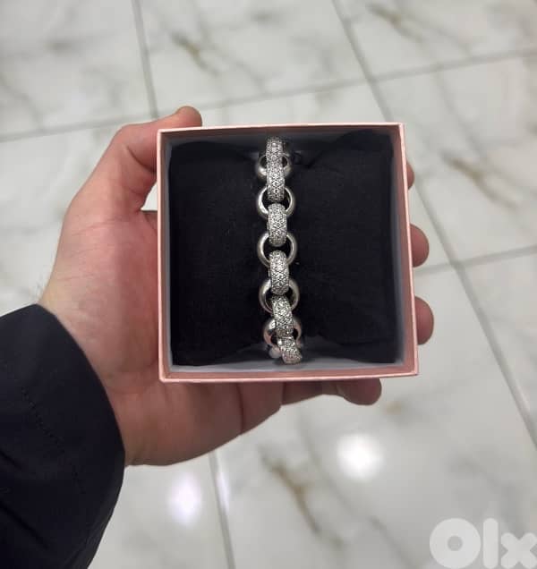 Round Cable Link Bracelet - Sterling Silver 925 - Australuan made 0