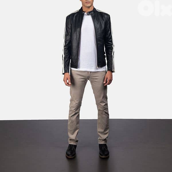 real leather biker jacket s m l xl only 4