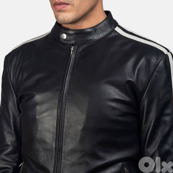 real leather biker jacket s m l xl only 7
