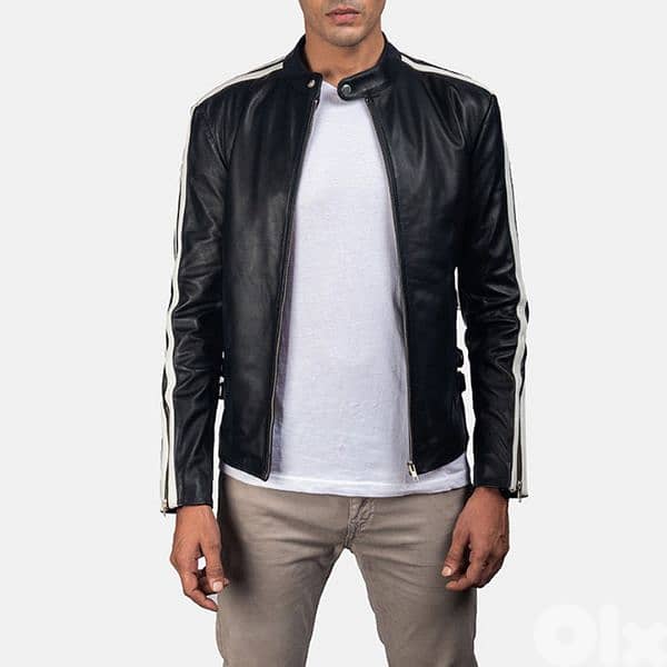 real leather biker jacket s m l xl only 8