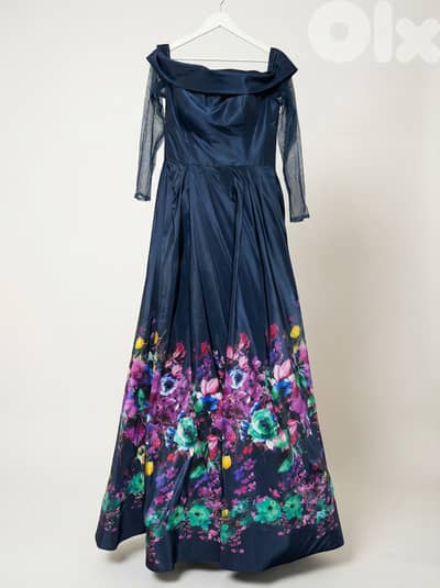 Elegant Floral Evening Dress
