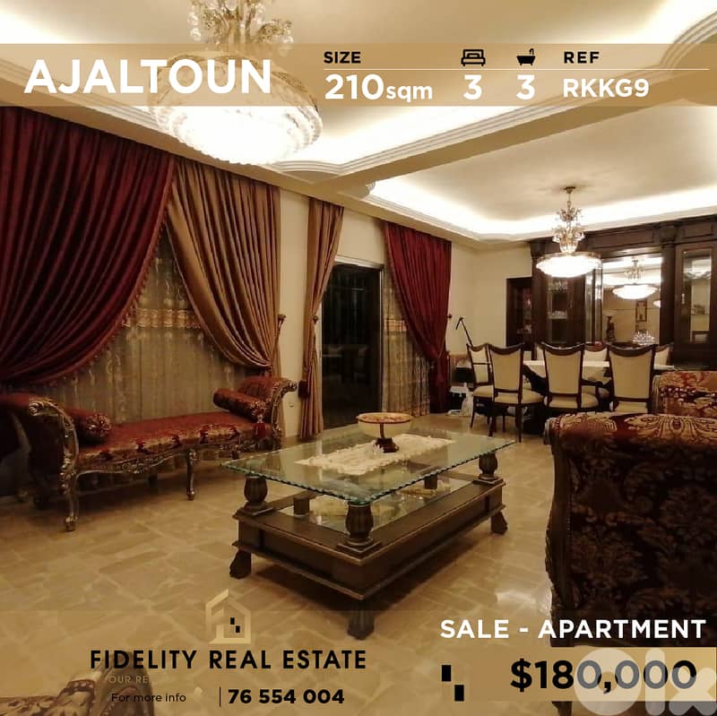 Apartment for sale in Ajaltoun RKKG9 شقة للبيع في عجلتون 0