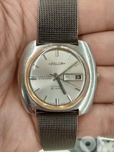 rare Vintage Felca Space Star 2000 Automatic Day Date Swiss  Watch
