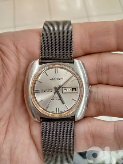 rare Vintage Felca Space Star 2000 Automatic Day Date Swiss  Watch
