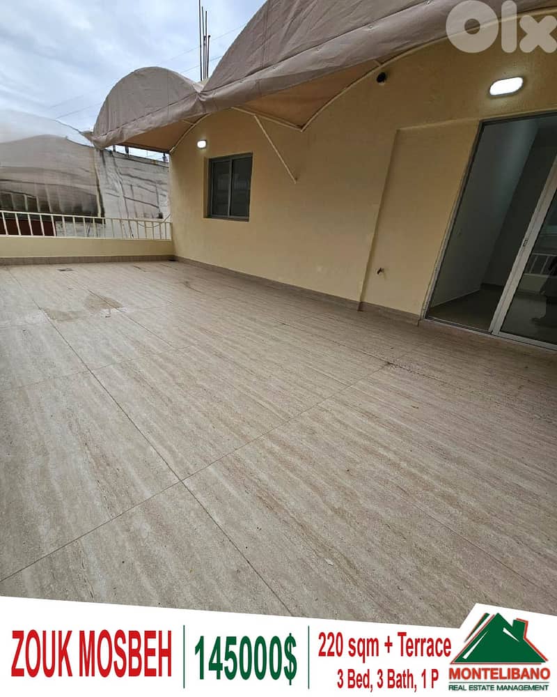 220 sqm Apartment For Sale in Zouk Mosbeh (زوق مصبح) with Terrace 0
