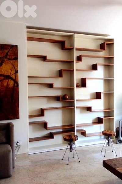 Solid wood Bookshelf Library by Ardeco