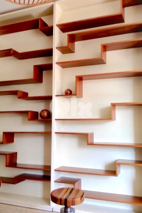 Solid wood Bookshelf Library by Ardeco 1