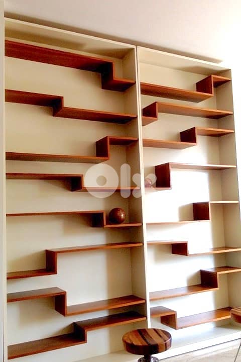 Solid wood Bookshelf Library by Ardeco 2