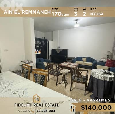Apartment for sale in Ain El Remmaneh NY264 شقة للبيع في عين الرمانة