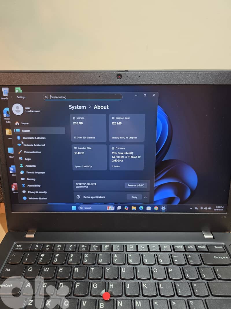 LENOVO NEW CPU CORE I5 1145G7 RAM 16 GB IRISGA NVME 256 GB FHD 14 INCH 4