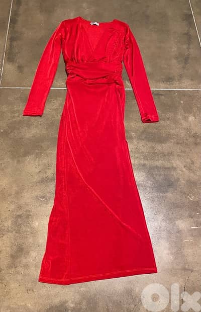 Dress red for evening, size medium.