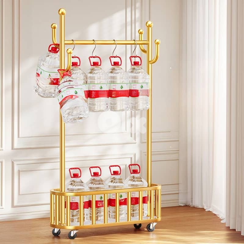 Rolling Metal Clothing Rack, Hanging Hooks, Maximum Space 2