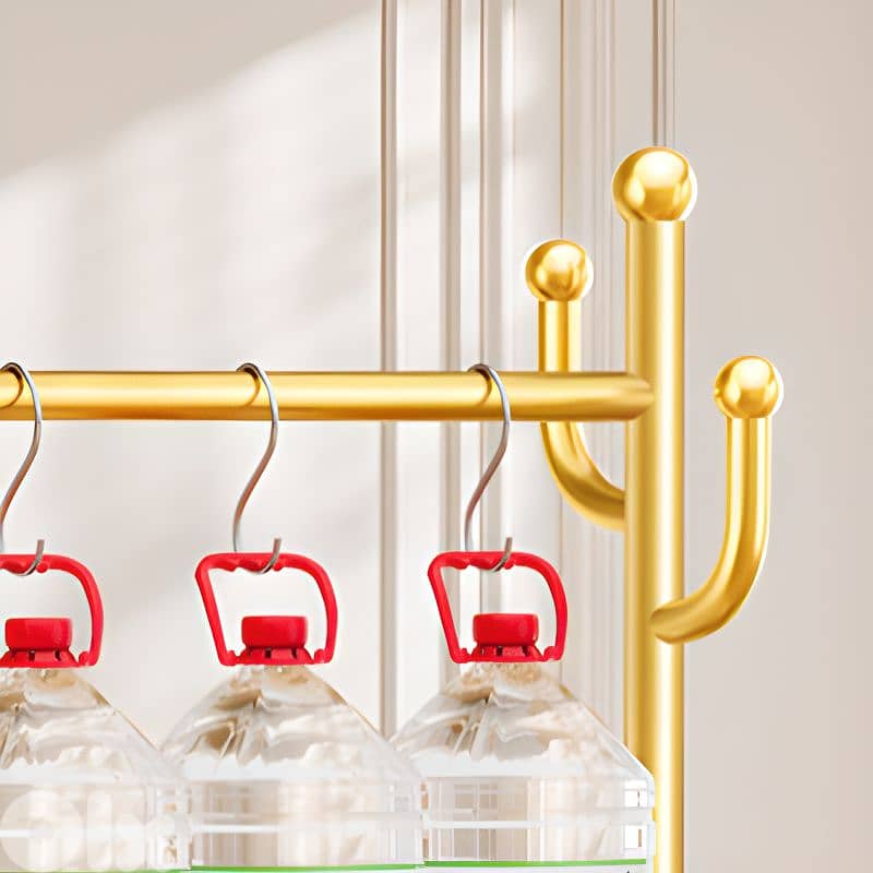 Rolling Metal Clothing Rack, Hanging Hooks, Maximum Space 4