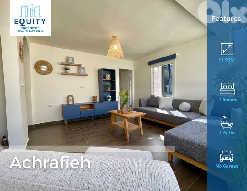 Furnished 51 SQM Apartment For Rent In Achrafieh شقة للإيجار #AA220724 0