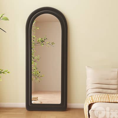 Black Velvet Full Body Mirror - 170 x 70 cm