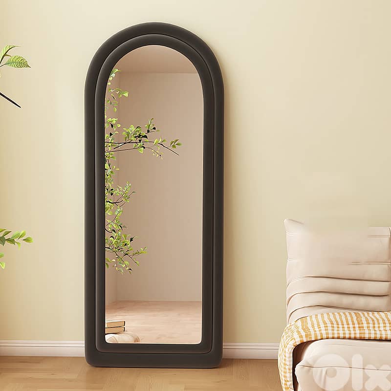 Black Velvet Full Body Mirror - 170 x 70 cm 0