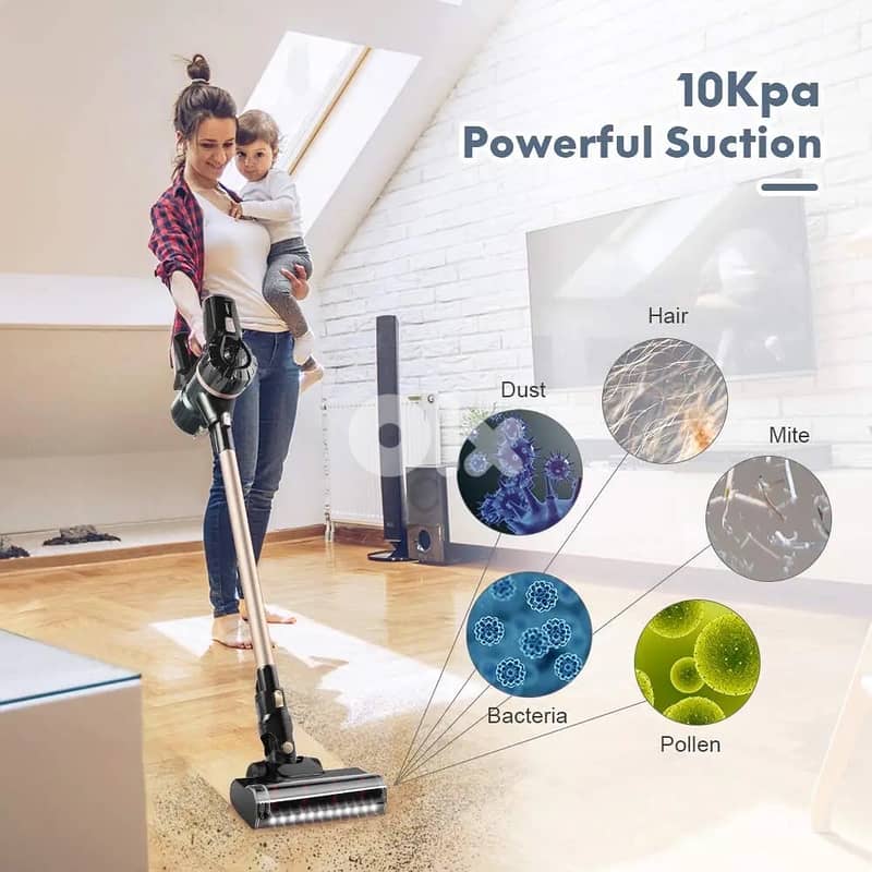 Cordless Handheld Vacuum – One-Key Cleaning, Strong Suction 5