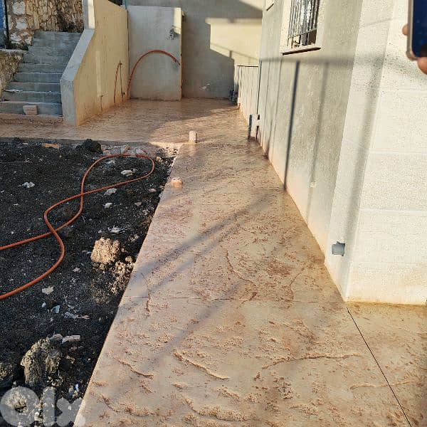 باطون ملون ومطبع ديكورات ارضية خارجية 7