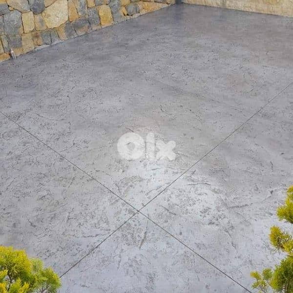 باطون ملون ومطبع stamped concrete 10
