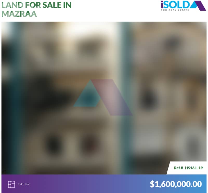 345m2 land+building of 11 floors 4sale in Mazraa/Barbir - المزرعة 0