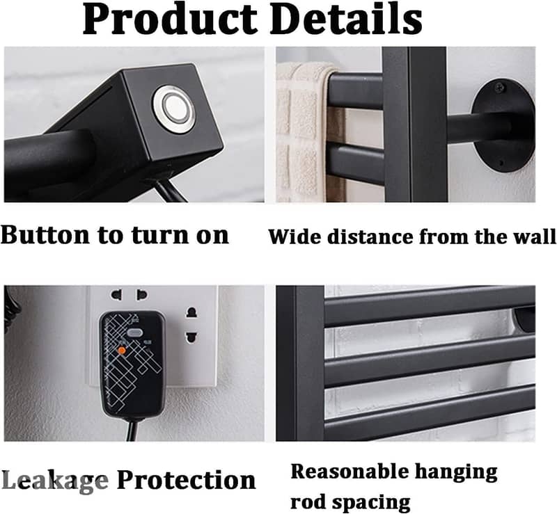 Fast-Heating Towel Warmer – Dries Towels & Saves Space 5