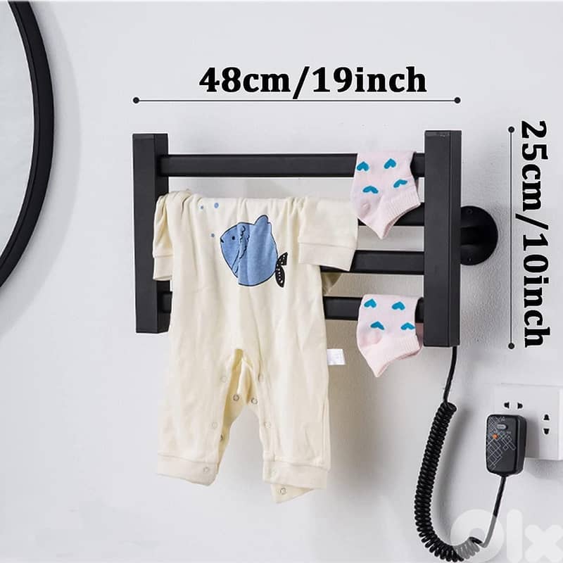 Fast-Heating Towel Warmer – Dries Towels & Saves Space 7