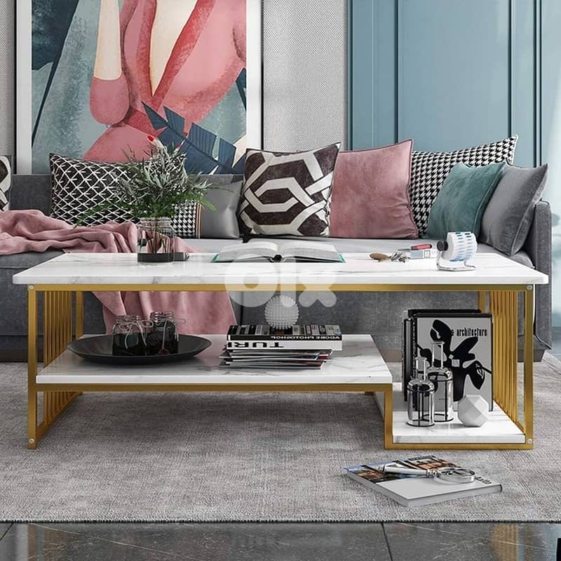 Spacious Marble Coffee Table – Maximize Living Room Space 1