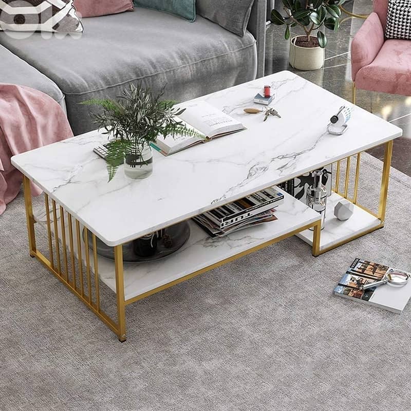 Spacious Marble Coffee Table – Maximize Living Room Space 2
