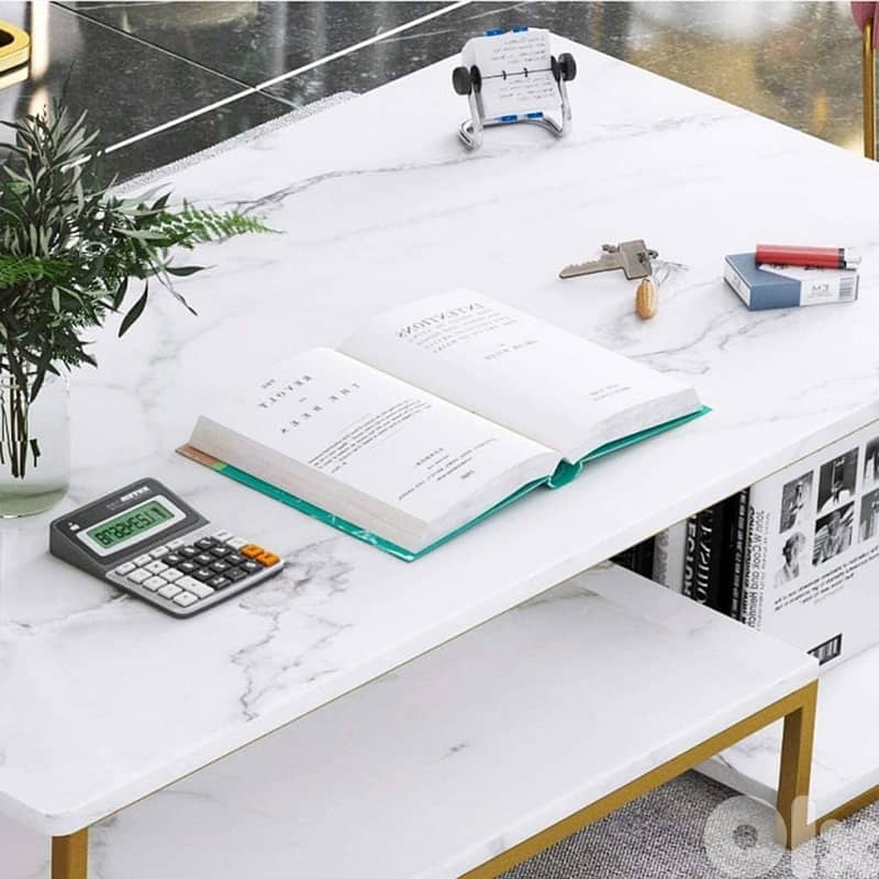 Spacious Marble Coffee Table – Maximize Living Room Space 3