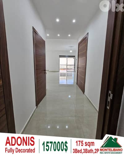Fully Decorated 175 sqm Apartment For Sale in Adonis (أدونيس)