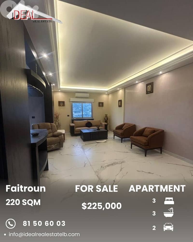 Apartment for sale in Faitroun شقة للبيع في فيترون 0