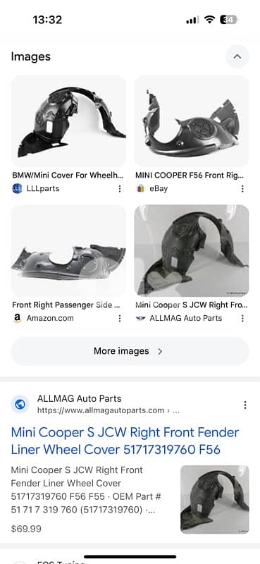 parts mini cooper original new 0