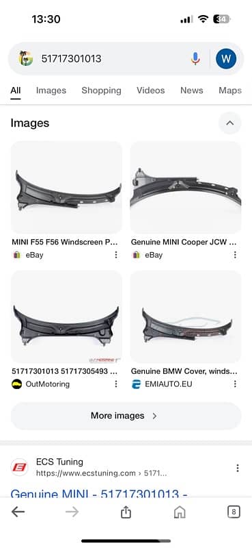 parts mini cooper original new 2