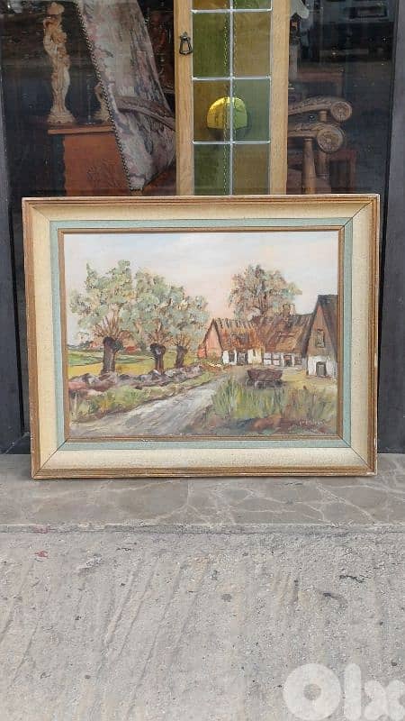 لوحة رسم زيتي اوروبية 0