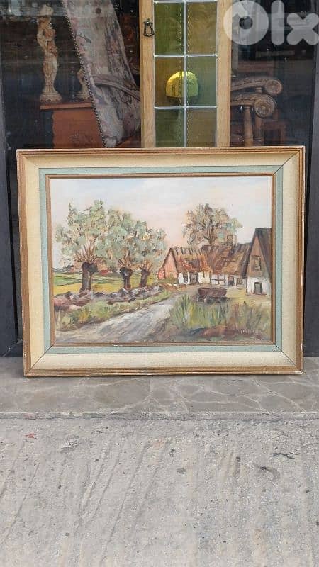 لوحة رسم زيتي اوروبية 1