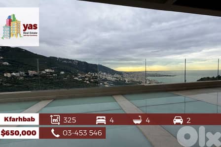 Kfarhbab 325m2 | Panoramic Mountain And Sea View | YV |