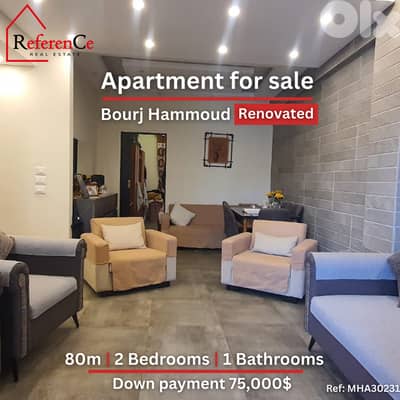 renovated apartment for sale Bourj Hammoud شقة مجددة للبيع برج حمود