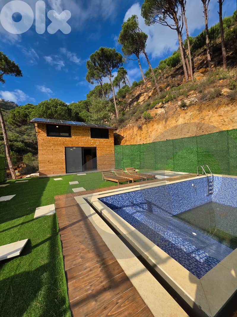 bungalows -swimming pool | Mountain View Kfarmatta - Aley REF#HD130021 6