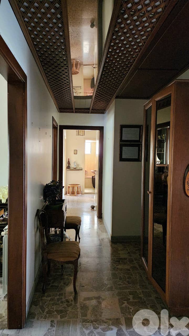 Entrance Set – Mirrored Armoire, Classic Chairs, Marble Table & Plant 0