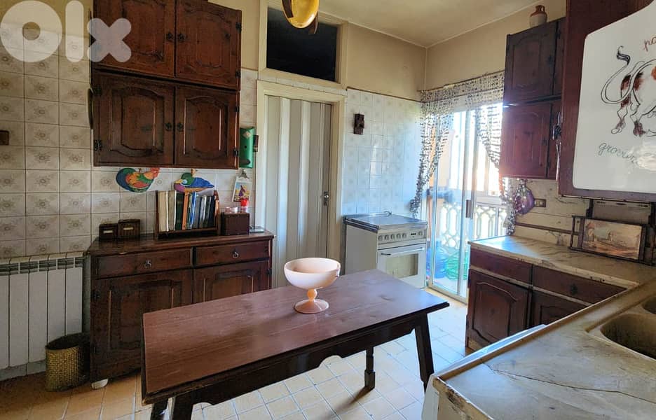 Rustic Wooden Kitchen Set – Solid Wood Cabinets + Marble Sink + Table 0