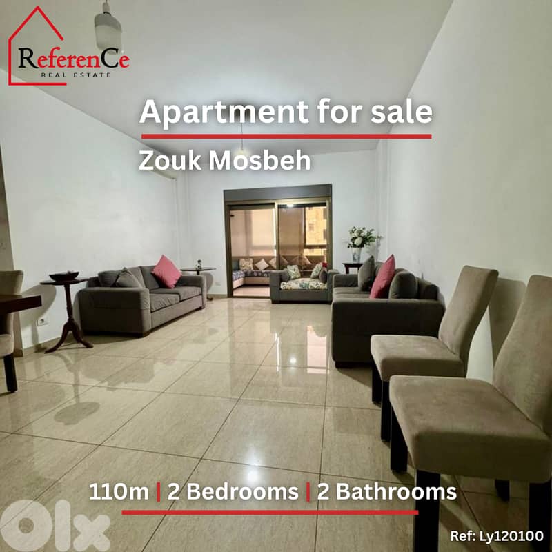 Prime location apartment in zouk mosbeh شقة في موقع رئيسي زوق مصبح 0